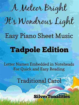cover image of A Meteor Bright Its Wondrous Light Easy Piano Sheet Music Tadpole Edition